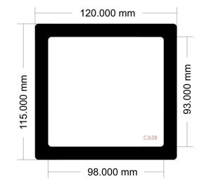 Picture of C638 - 120mm x 115mm