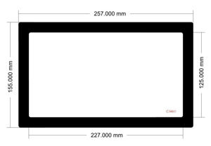 Picture of C1460- 257mm x 155mm -Rosewill Thor V2 6 Bay Front Filter